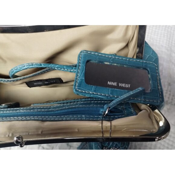Nine West Women's Teal Purse/Handbag/Shoulder Bag SKU 2623 - Picture 8 of 11